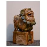 Chinese Sancai Glazed Foo Dog / Lion Figure (Approx. 7.25" H) Chinese Sancai Glazed Foo Dog / Lion Figure (Approx. 7.25" H)
