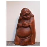 Wood Carved Buddha Statue / Sculpture (Approx. 12.25" H)