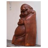 Wood Carved Buddha Statue / Sculpture (Approx. 12.25" H)