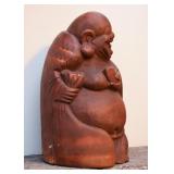 Wood Carved Buddha Statue / Sculpture (Approx. 12.25" H) Wood Carved Buddha Statue / Sculpture (Approx. 12.25" H)