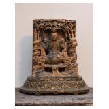 Chinese Soapstone Carving / Sculpture (Approx. 9.25" L x 9" H including stand) Chinese Soapstone Carving / Sculpture (Approx. 9.25" L x 9" H including stand)