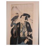 Japanese Print, Framed (Approx. 34.5" H x 14.5" W including frame) Japanese Print, Framed (Approx. 34.5" H x 14.5" W including frame)