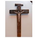 Folk Art Crucifix / Cross (Approx. 10" L x 5.75" W)