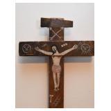 Folk Art Crucifix / Cross (Approx. 10" L x 5.75" W)