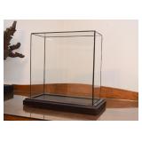 Rectangular Display Case (Approx. 13.5" L x 12.25" H x 6.75" Deep including wood base)