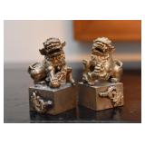 Miniature Metal Foo Dogs