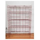 Red Wire Display Shelving Unit (Approx. 37" L x 56" H x 16" Deep) Red Wire Display Shelving Unit (Approx. 37" L x 56" H x 16" Deep)