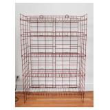 Red Wire Display Shelving Unit (Approx. 37" L x 56" H x 16" Deep)