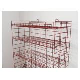 Red Wire Display Shelving Unit (Approx. 37" L x 56" H x 16" Deep)