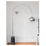 Vintage MCM Arco Floor Lamp with Marble Base (Approx. 83" H at highest point)