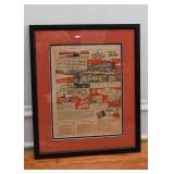 Vintage American Flyer Trains Advertisement, Framed (Approx. 15.75"L x 19" H including frame) Vintage American Flyer Trains Advertisement, Framed (Approx. 15.75"L x 19" H including frame)