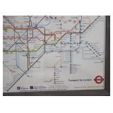 Framed London Underground Map / Poster (Approx. 38.5" L x 26.5" H including frame)