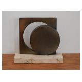 Small Bronze Abstract Sculpture (Approx. 7" L x 3" W x 6"H) Small Bronze Abstract Sculpture (Approx. 7" L x 3" W x 6"H)