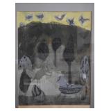 Framed Artwork, Signed in Pencil (Approx. 28" L x 35" H including frame) Framed Artwork, Signed in Pencil (Approx. 28" L x 35" H including frame)