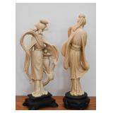 Asian Composite Statues (Tallest is approx. 14" H) Asian Composite Statues (Tallest is approx. 14" H)