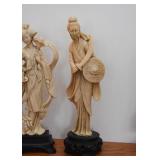 Asian Composite Statues (Tallest is approx. 14" H) Asian Composite Statues (Tallest is approx. 14" H)