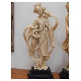 Asian Composite Statues (Tallest is approx. 14" H) Asian Composite Statues (Tallest is approx. 14" H)