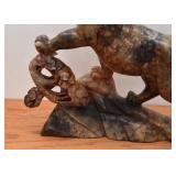 Chinese Hard Stone Tiger Carving (Approx. 12" L x 11" H) Chinese Hard Stone Tiger Carving (Approx. 12" L x 11" H)