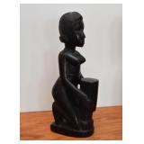 African Wood Carving / Statue / Sculpture (Approx. 9" H)