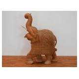 Wood Carved Elephant Statue / Sculpture (Approx. 10.75" H) Wood Carved Elephant Statue / Sculpture (Approx. 10.75" H)