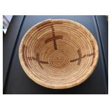 Hand Woven Coil Basket (Approx. 9.75" Diameter at top) Hand Woven Coil Basket (Approx. 9.75" Diameter at top)