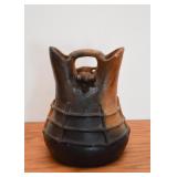 Native American Pottery Wedding Vase (Double Sided - Ram & Bull) Native American Pottery Wedding Vase (Double Sided - Ram & Bull)
