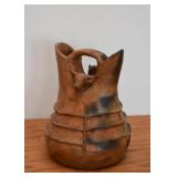 Native American Pottery Wedding Vase (Double Sided - Ram & Bull)