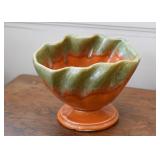 Vintage Regal Pottery Vase (Orange & Green)