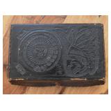 Tooled Leather Jewelry Box (Aztec Motif)