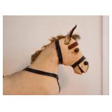 Antique Rolling Horse Toy (Real fur, missing one ear, approx. 29" L x 29.5" H) Antique Rolling Horse Toy (Real fur, missing one ear, approx. 29" L x 29.5" H)