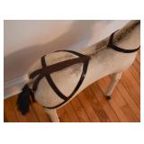 Antique Rolling Horse Toy (Real fur, missing one ear, approx. 29" L x 29.5" H) Antique Rolling Horse Toy (Real fur, missing one ear, approx. 29" L x 29.5" H)