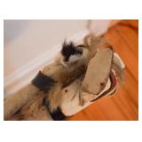 Antique Rolling Horse Toy (Real fur, missing one ear, approx. 29" L x 29.5" H) Antique Rolling Horse Toy (Real fur, missing one ear, approx. 29" L x 29.5" H)