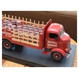 Budweiser Beer Truck with Barrels Model with Display Case