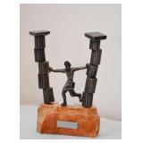 Sterling Silver Statue on Stone Base (Isaac Jeheskel, Israel) Sterling Silver Statue on Stone Base (Isaac Jeheskel, Israel)