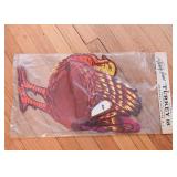 Vintage "Party Time" Turkey Decoration, Still in Packaging (Handmade in Denmark)