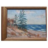 Small Framed Landscape Painting, Signed Small Framed Landscape Painting, Signed