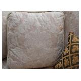 Neutral 2-Seat Damask Sofa / Loveseat