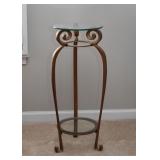 Pedestal / Plant Stand with Glass Top