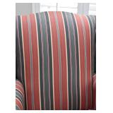 Wingback Chair with Striped Upholstery