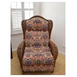 Wicker Recliner / Reclining Wingback Chair