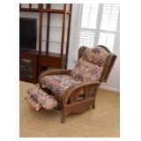 Wicker Recliner / Reclining Wingback Chair