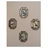 Wall Art/ Wall Decor (Bird Prints in Etched Mirror Frames)