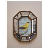 Wall Art/ Wall Decor (Bird Prints in Etched Mirror Frames)