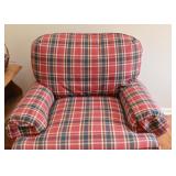 Comfy Plaid Lounge Chair