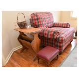 Wood Side Table with Magazine Storage
