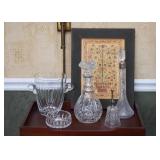 Glassware & Crystal - Decanters, Champagne Cooler, Bell, Nut Bowl