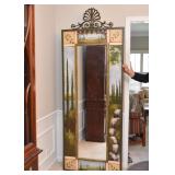 Pier Mirror with Painted Garden /Landscape Scene