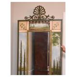 Pier Mirror with Painted Garden /Landscape Scene