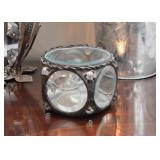 Glass & Metal Trinket Box