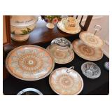 Set of Serving Plates / Pedestals (Cake Plate, Dessert Tray, Cheese Dome, Etc.)